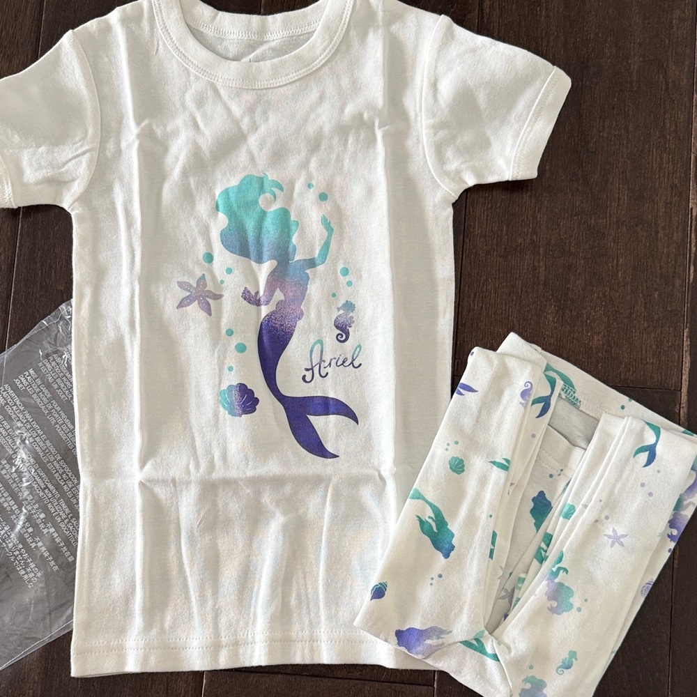 GAP Kids Disney Princess Pajamas-organic cotton Ariel Little Mermaid Design
